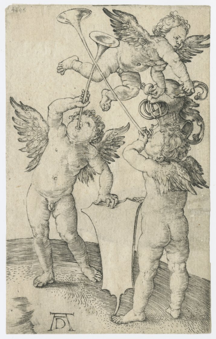 Albrecht Dürer, Trzy geniusze, 1501-1502, Biblioteka Naukowa PAU i PAN w Krakowie 