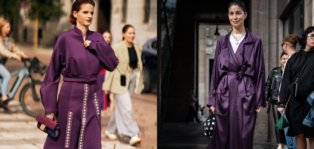 Najbardziej zmysłowy kolor jesieni. Ciemny fiolet intryguje i podkreśla elegancki charakter stylizacji