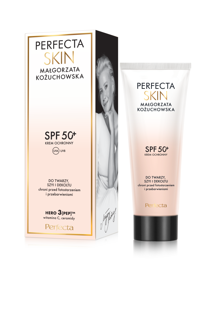 5900525092489 Perfecta SKIN by MK kartonik Krem SPF50 40ml tuba 30ml 010216904_0