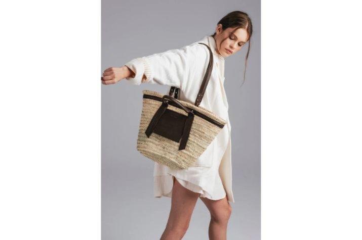 Kosz z liści palmowych Portofino Brown, MAKO