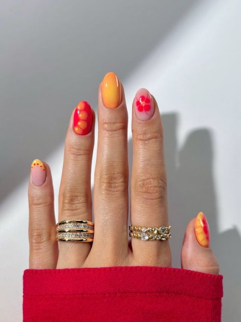 tropical nails modny manicure lato3