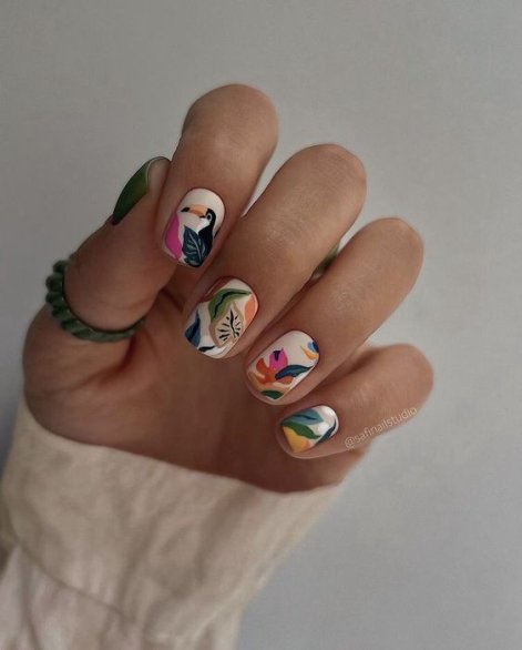 tropical nails modny manicure lato9