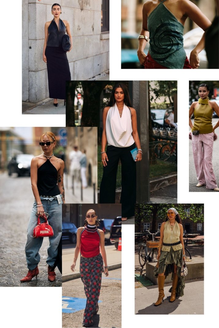 Top z dekoltem halter to nowa letnia podstawa. 23 pomysły na modny look