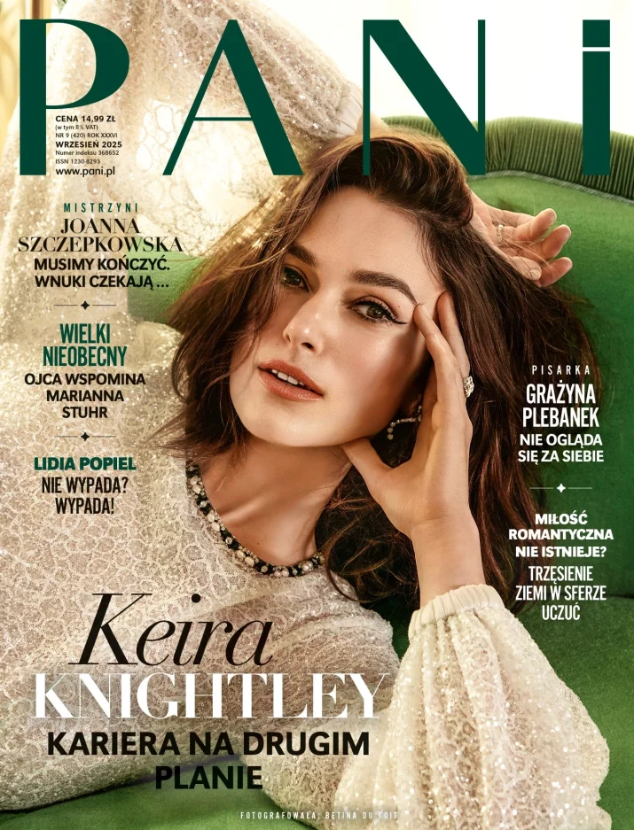 Jestem trochę jak królowa lodu, mówi Keira Knightley bohaterka drugiej okładki wrześniowej PANI