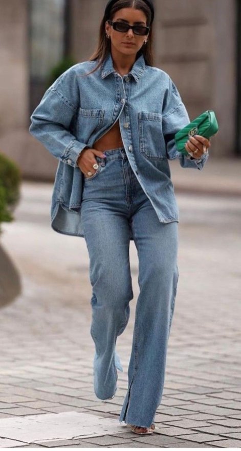 Total denim look - stylizacje na jesień i zimę 2025/26