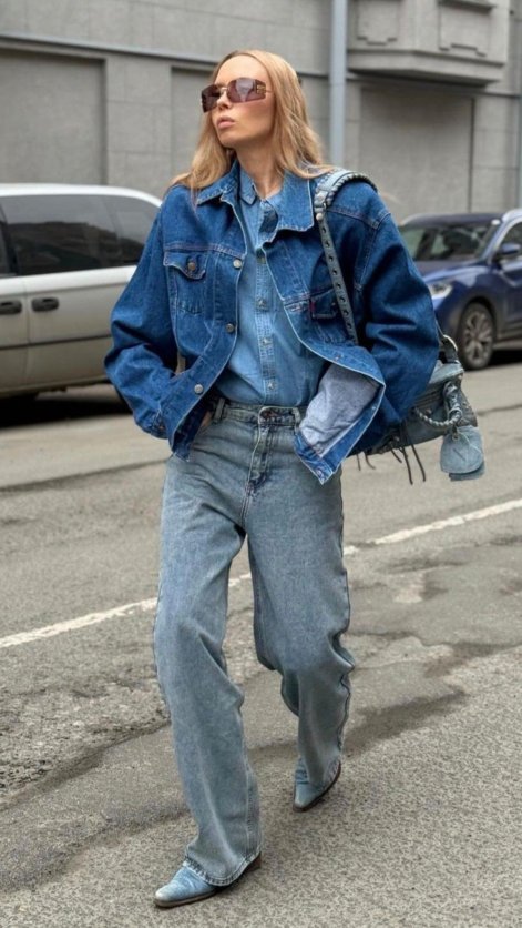 Total denim look - stylizacje na jesień i zimę 2025/26
