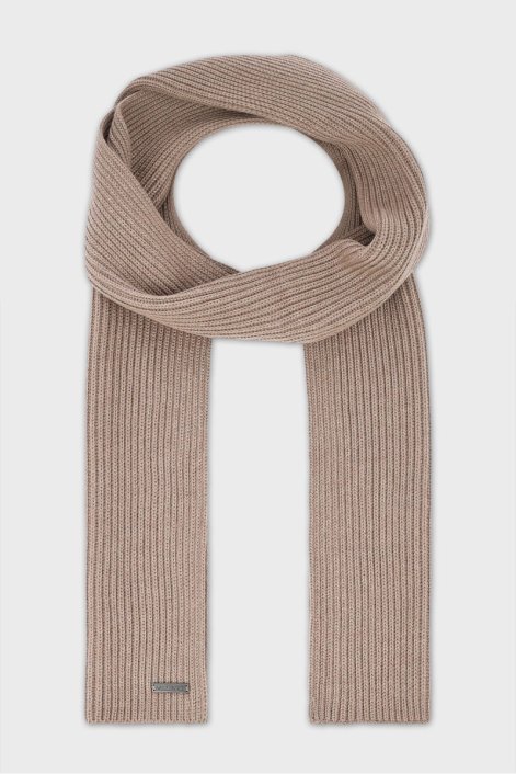 villard bezowy-szalik-meski-wzor-prazek