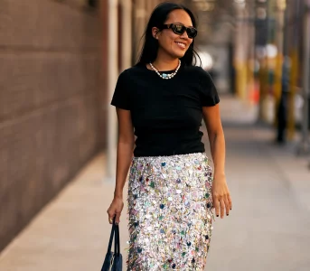 6 stylowych duetów znbsp;cekinową spódnicą nanbsp;nowy sezon